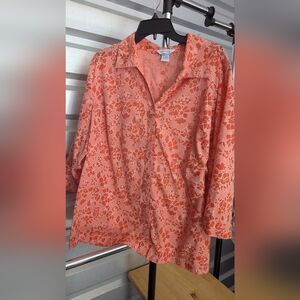 Floral Orange Women's Shirt